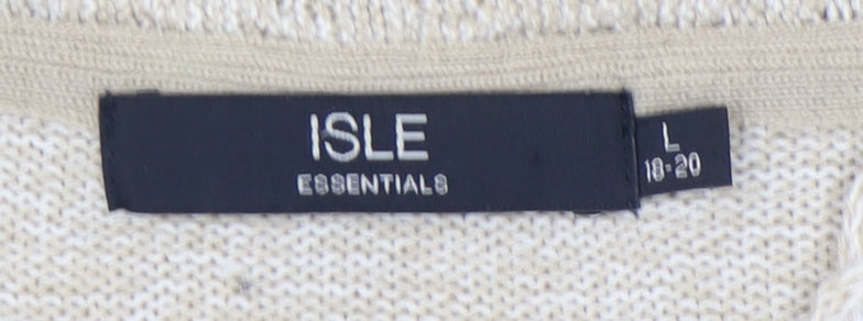 Isle Essentials Beige Women's Pullover Jumper L