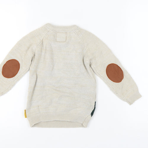The Gruffalo Boys Beige Pullover Jumper 4-5 Years Crew Neck