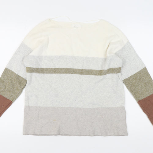 YAYA Women's Multicoloured Striped Jumper, Size M