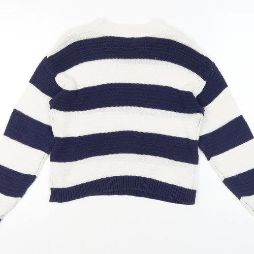Lipsy Girls Multicoloured Stripe Pullover Jumper Size 9-10 Years