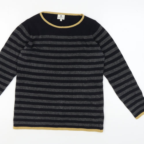 benedetta.b Women's Black Striped Pullover Jumper S