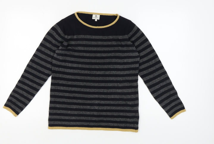 benedetta.b Women's Black Striped Pullover Jumper S