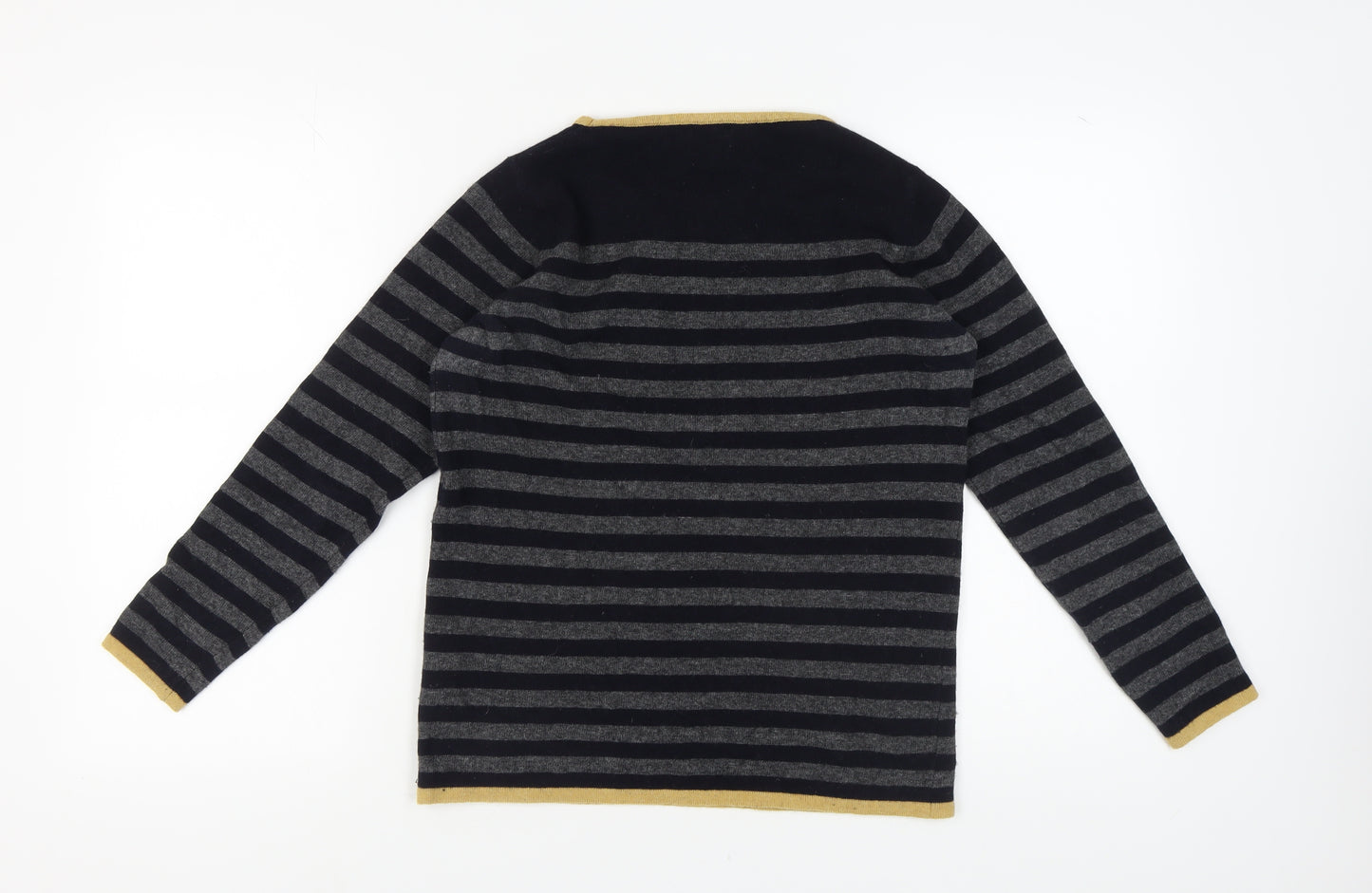 benedetta.b Women's Black Striped Pullover Jumper S
