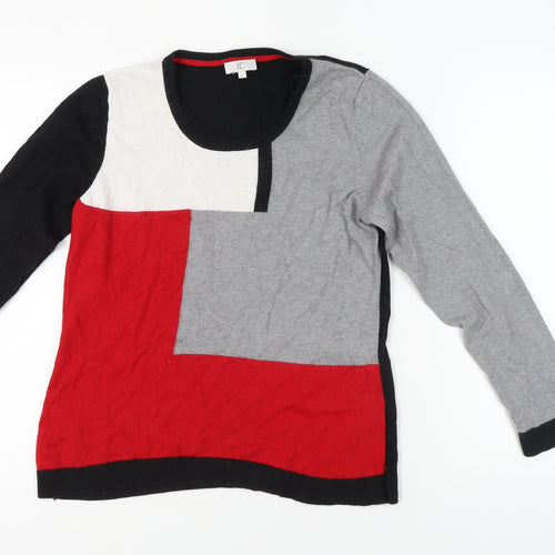 CC Women's Multicoloured Round Neck Jumper, Size L