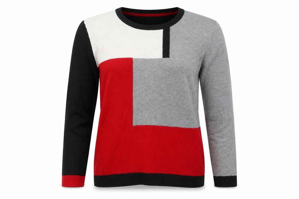 Front view of Country Casuals Women's Multicoloured Round Neck Jumper, size L