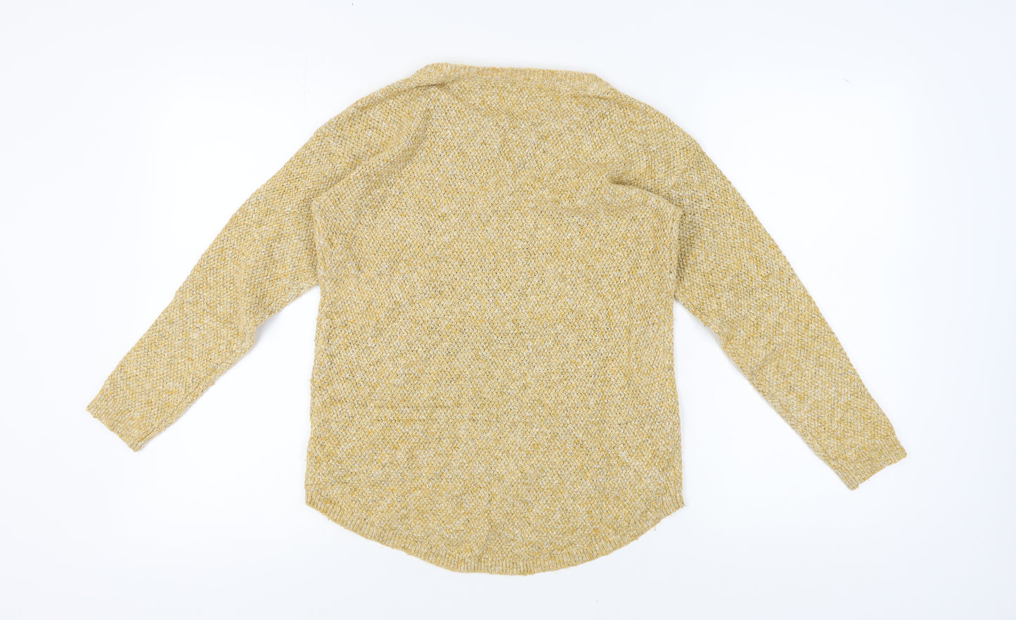 Fat Face Women's Yellow Chunky-Knit Pullover Jumper Size 6