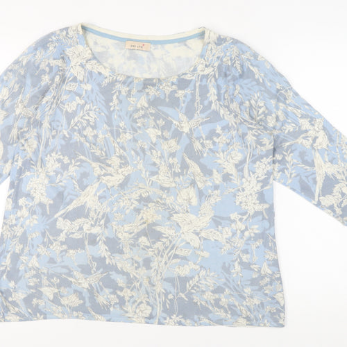 Marks and Spencer Women's Blue Floral Pullover Jumper Size 16