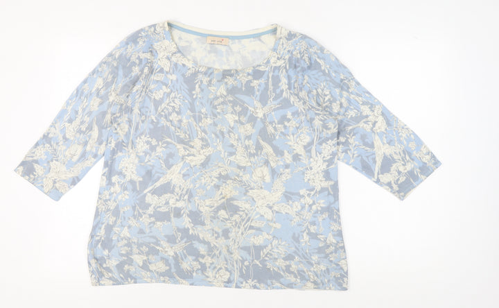 Marks and Spencer Women's Blue Floral Pullover Jumper Size 16