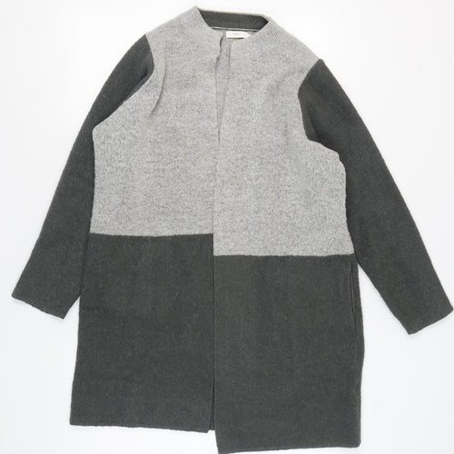 Cotton Traders Women's Grey Long Sleeve Open Front Cardigan Size 16