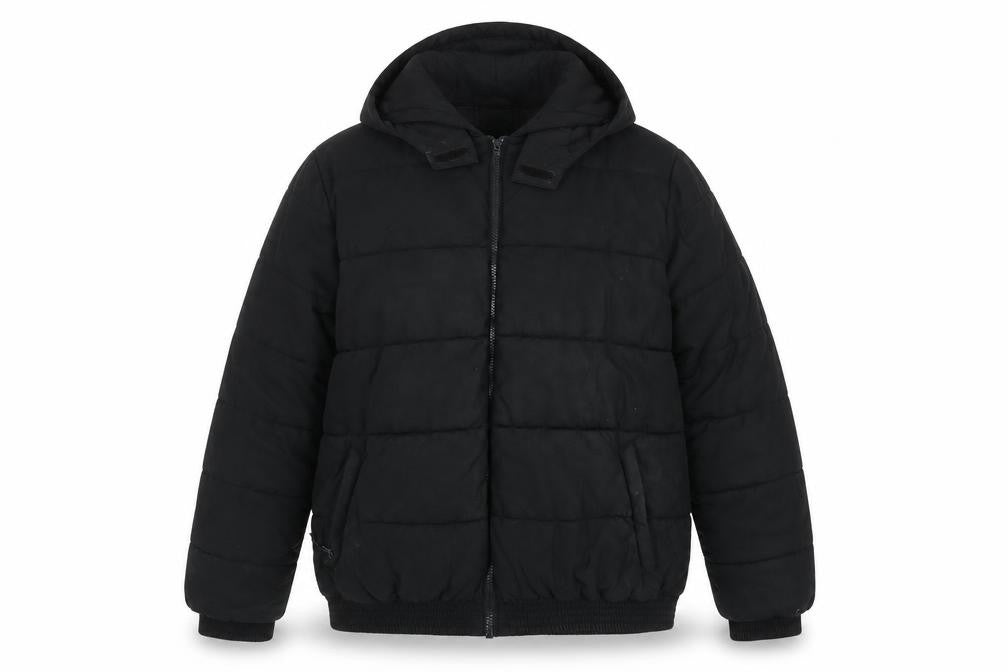 Front view of Zakti Women's Black Bomber Jacket, size 14, Winter