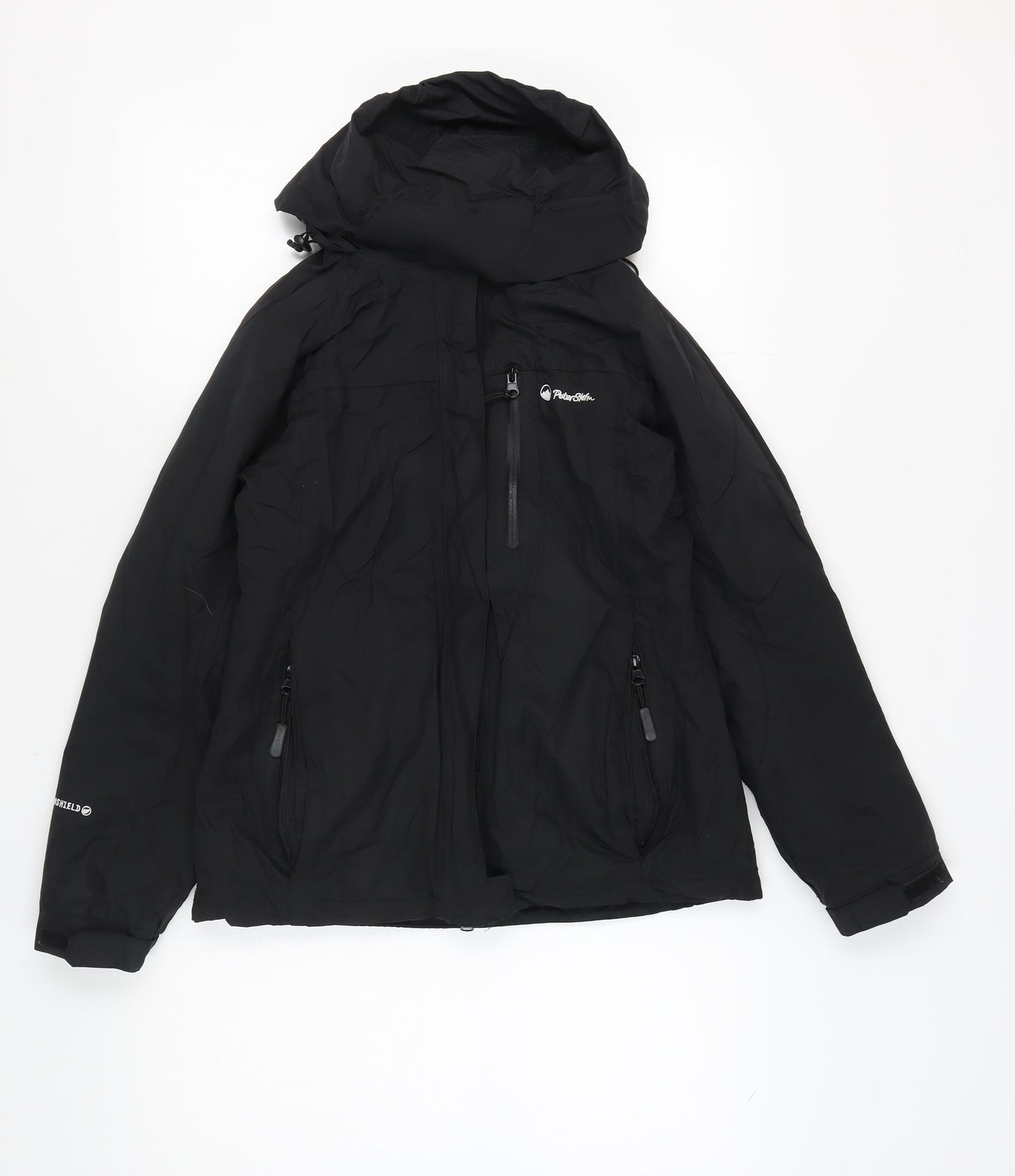 Peter Storm Women's Black Hooded Jacket Size 8
