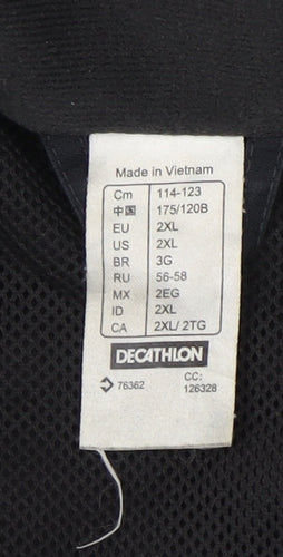 Decathlon Women's Black Waterproof Rain Jacket 2XL