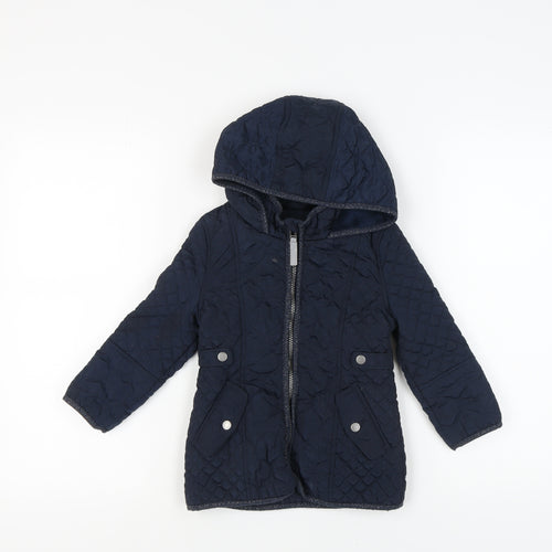 Junior J Girls Blue Quilted Jacket 4-5 Years