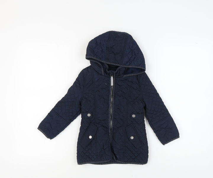 Junior J Girls Blue Quilted Jacket 4-5 Years
