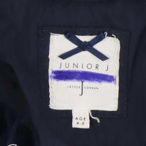 Junior J Girls Blue Quilted Jacket 4-5 Years