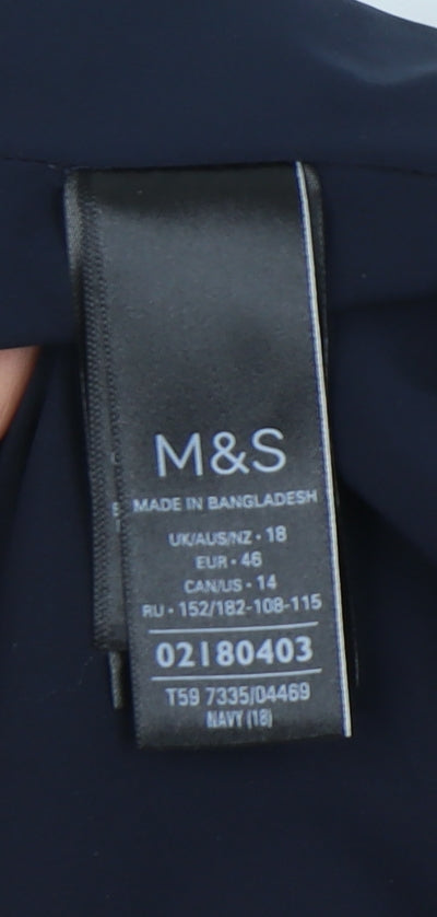 Marks and Spencer Women's Black Trouser Suit Jacket Size 18