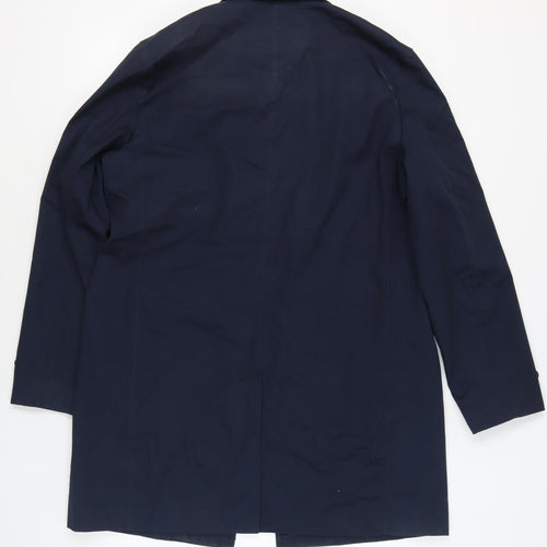 Marks and Spencer Men's Blue Overcoat Size L