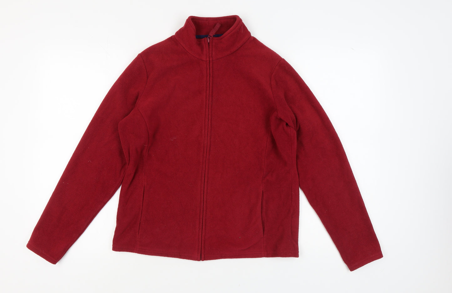 Marks and Spencer Women's Red Fleece Jacket Size 16
