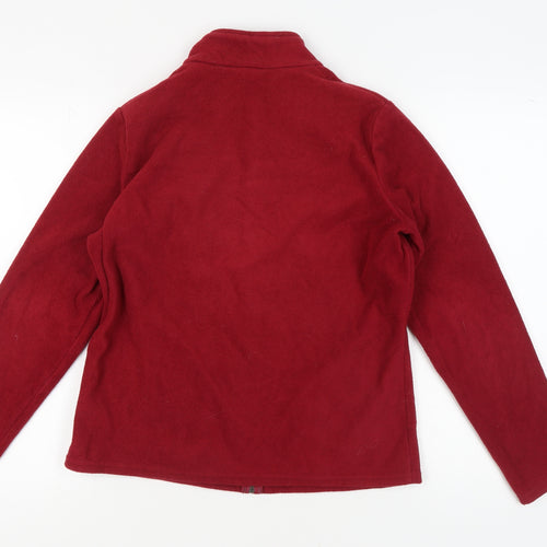 Marks and Spencer Women's Red Fleece Jacket Size 16