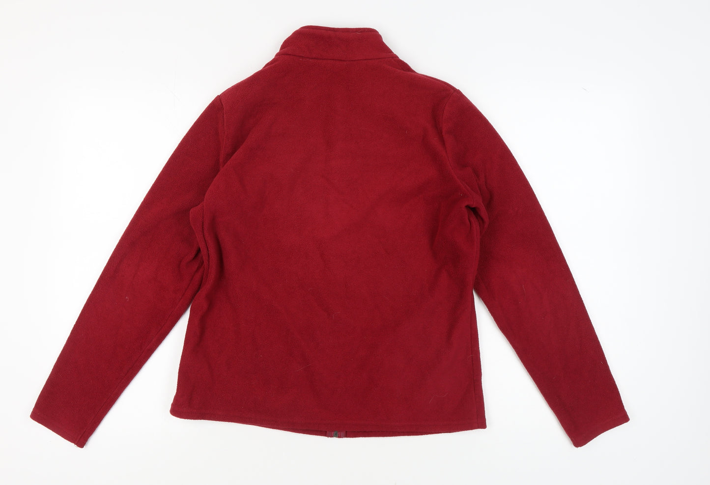 Marks and Spencer Women's Red Fleece Jacket Size 16