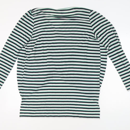 Vero Moda Women's Black Wrap V-Neck Striped Top 2XL