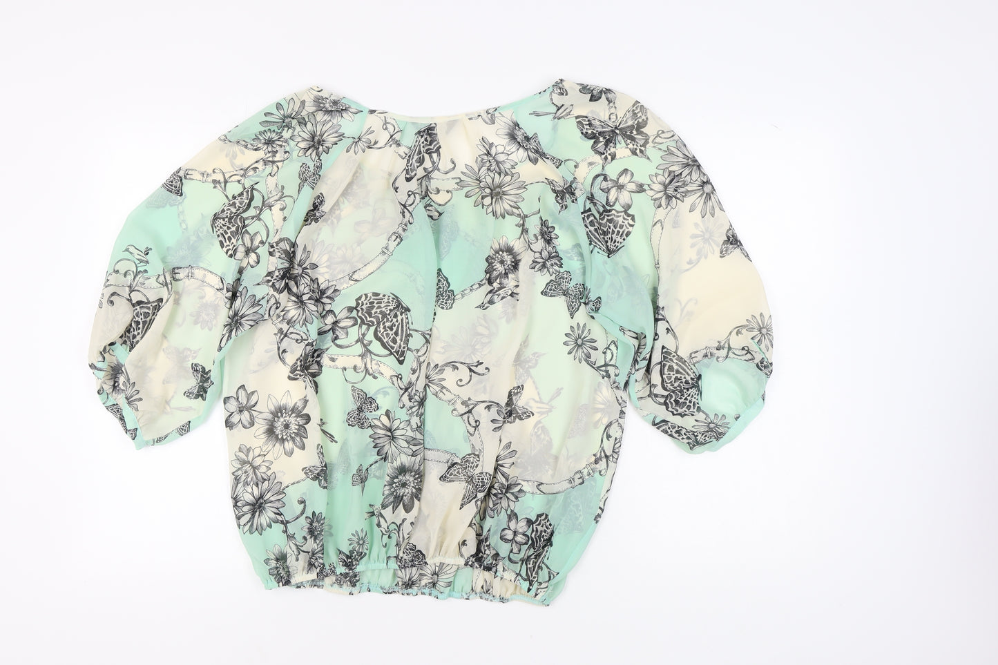 k&d London Women's Multicoloured 3/4 Sleeve Top