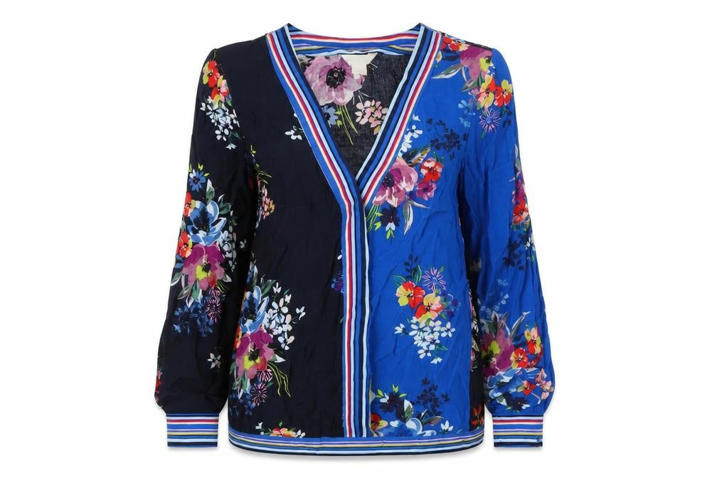 Front view of Monsoon Women's Multicoloured Floral Tunic Blouse, size 8