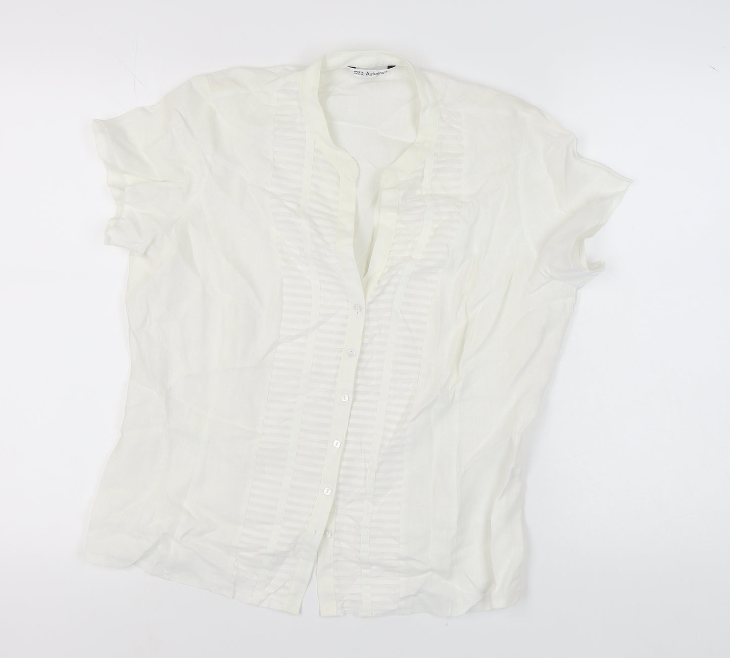 Marks and Spencer Women's White Blouse Size 18 Casual