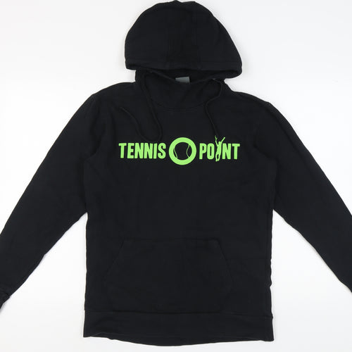 Tennis Point Men's Black Cotton Hoodie S