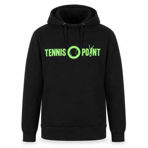 Tennis Point Men's Black Cotton Hoodie S