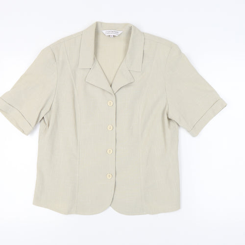 Country Collection Women’s Beige Blazer, Size 14, Classic