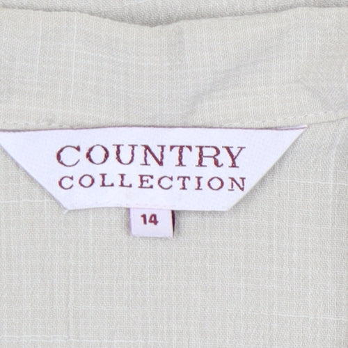Country Collection Women’s Beige Blazer, Size 14, Classic