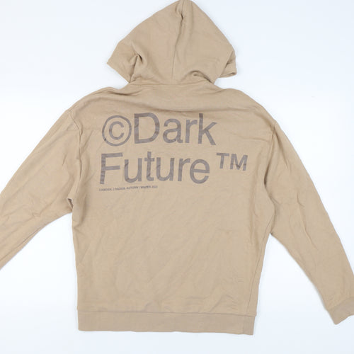 ASOS DESIGN Men's Beige Hoodie S Logo Urban Style