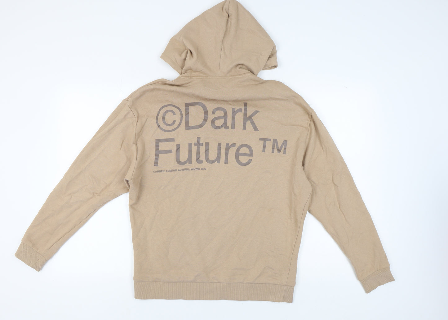ASOS DESIGN Men's Beige Hoodie S Logo Urban Style