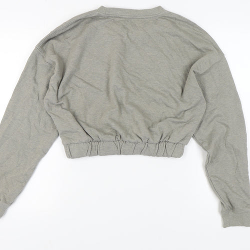Pull & Bear Women's Grey Sweatshirt, L - Relaxed Fit, Casual