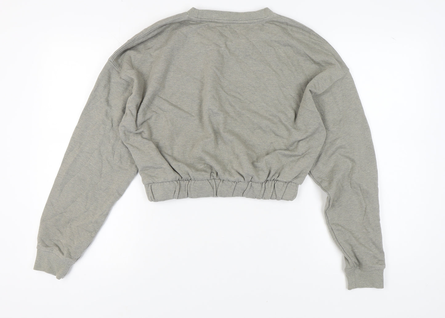 Pull & Bear Women's Grey Sweatshirt, L - Relaxed Fit, Casual