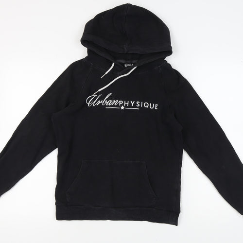 Urban Physique Men's Black Hoodie M Pullover Graphic Logo