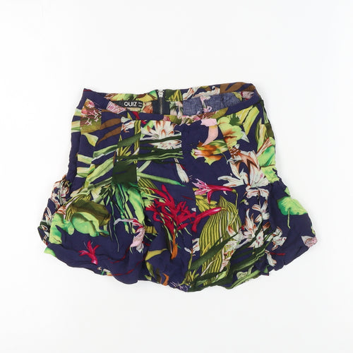 Quiz Women's Multicoloured Floral Shorts, Size 8