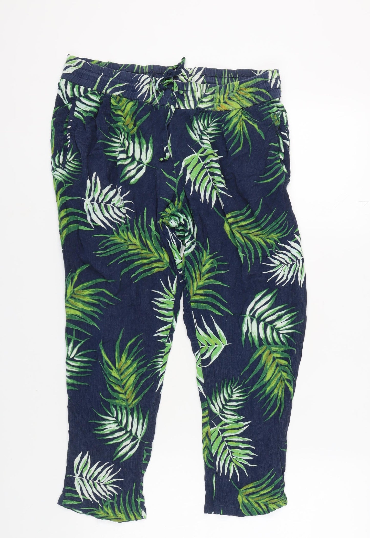 Marks and Spencer Women's Floral Trousers, Size 14