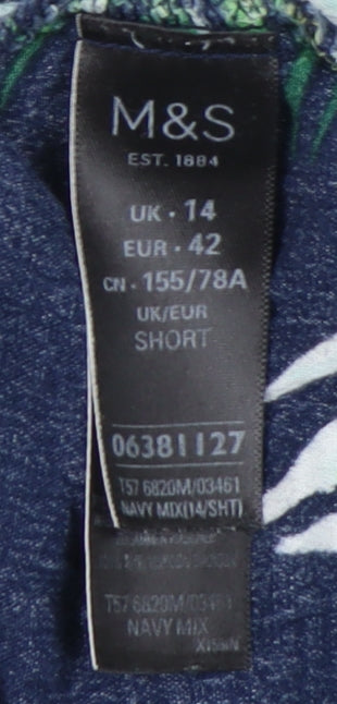 Marks and Spencer Women's Floral Trousers, Size 14