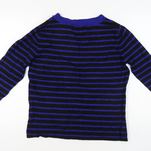 Alexara Women's Black/Blue Striped Jumper L