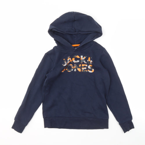 Jack & Jones Boys Blue Pullover Hoodie, 10 Years