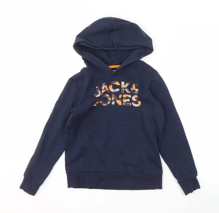 Jack & Jones Boys Blue Pullover Hoodie, 10 Years