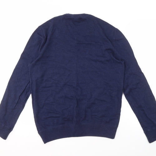 GAP Men's Blue V-Neck Pullover Jumper, Size M