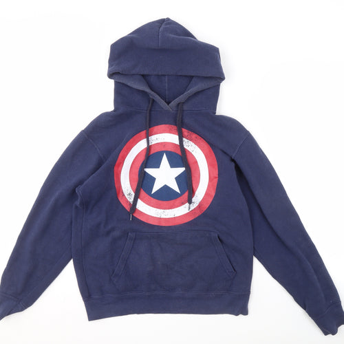 Marvel Men's Blue Pullover Hoodie M - Avengers Graphic