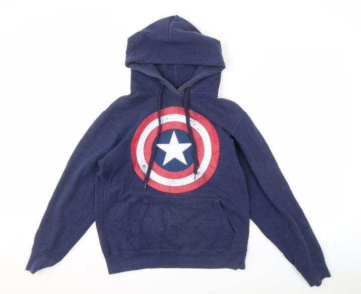 Marvel Men's Blue Pullover Hoodie M - Avengers Graphic