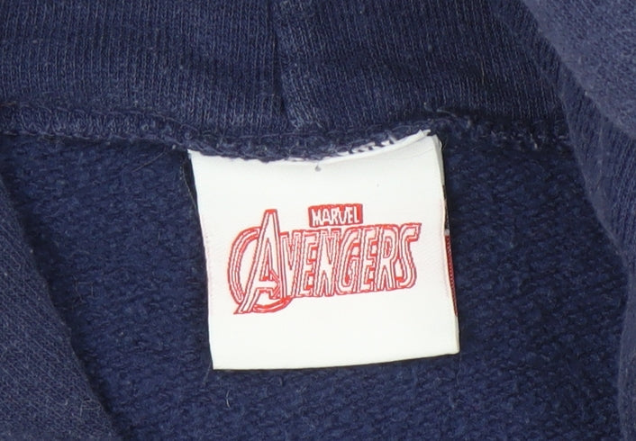 Marvel Men's Blue Pullover Hoodie M - Avengers Graphic