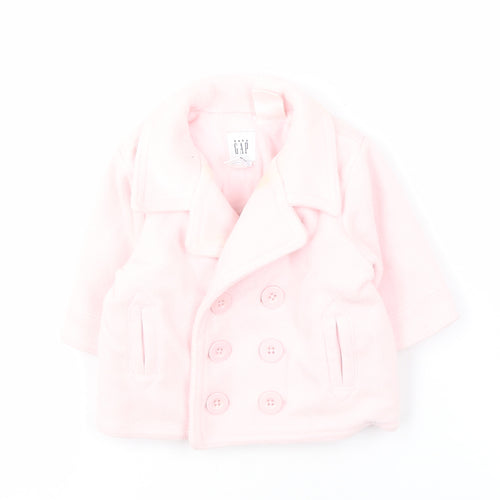 GAP Pink Unisex Baby Pea Coat 0-3 Months