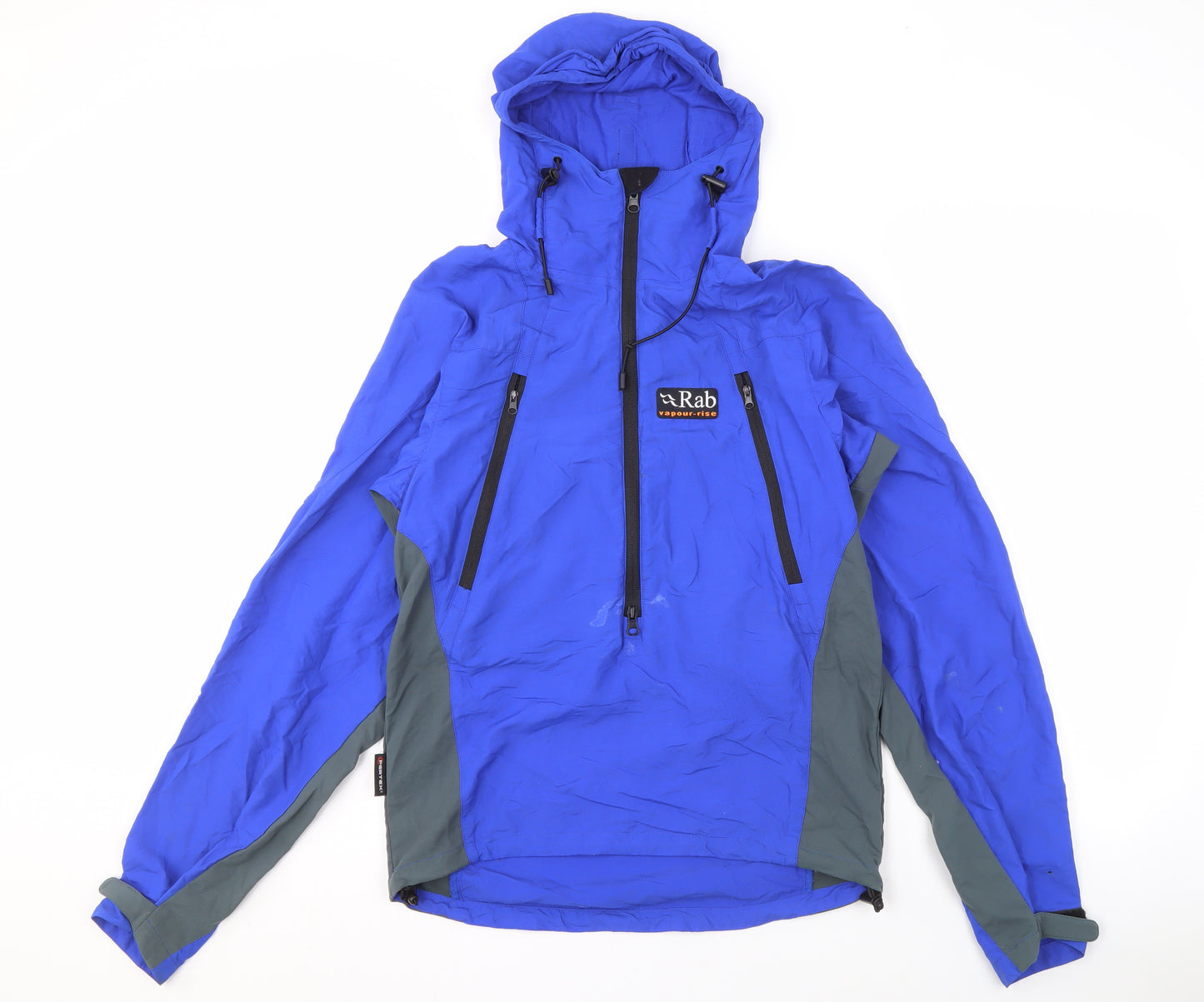 Men's Blue Rab Jacket S with Hood and Pockets
