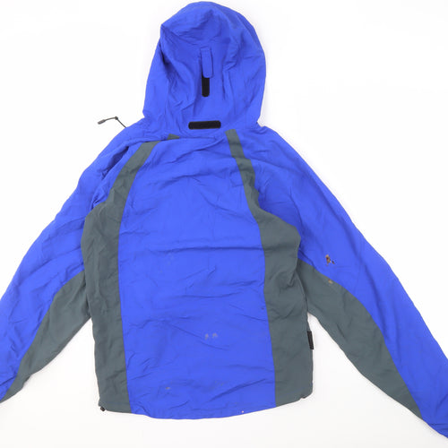 Men's Blue Rab Jacket S with Hood and Pockets